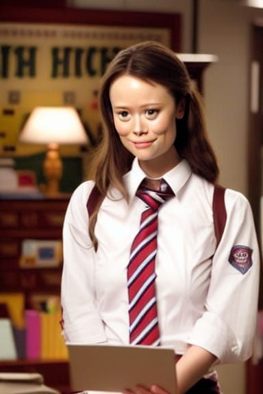 Summer Glau as a schoolgirl