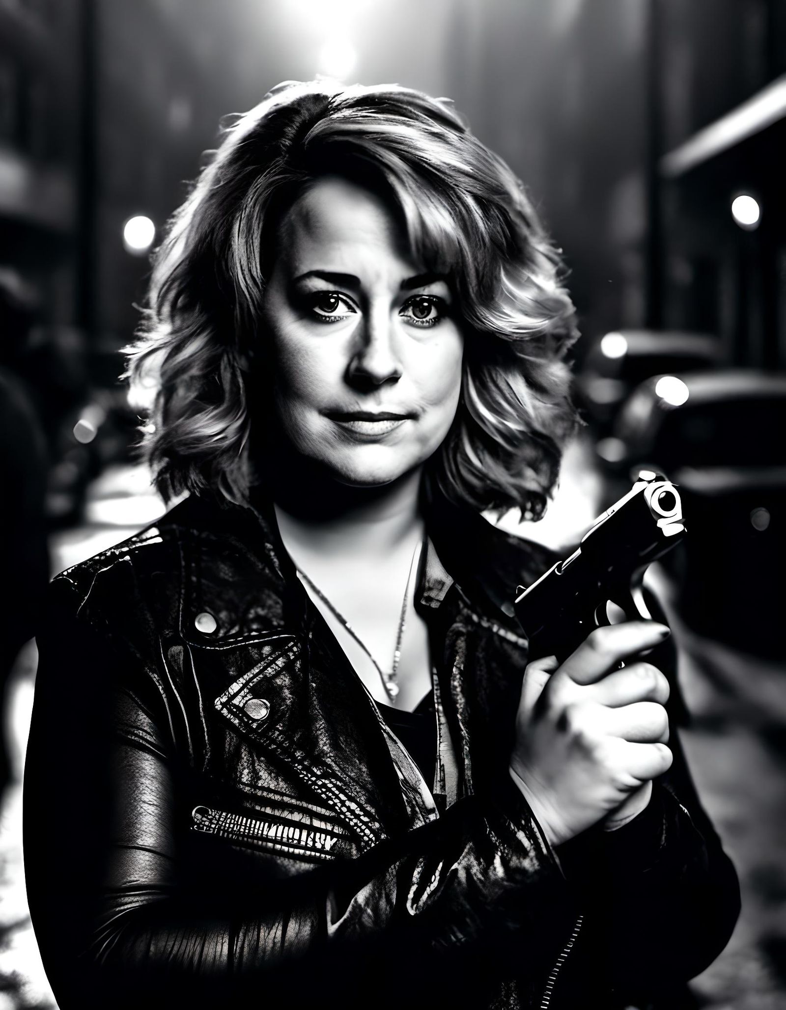 Secret Agent on Dark Assignment in Black and White