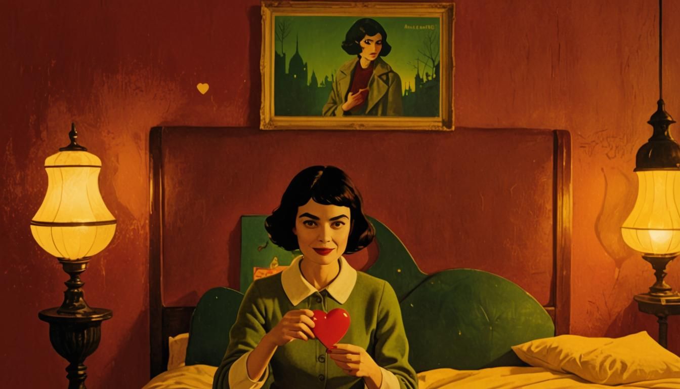 Amélie Movie Poster in French New Wave Style
