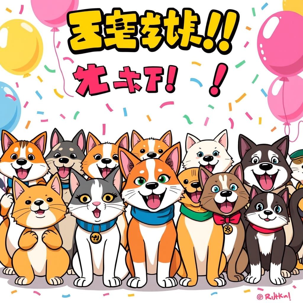 Furry Friends Face Off in Colorful Cartoon Chaos