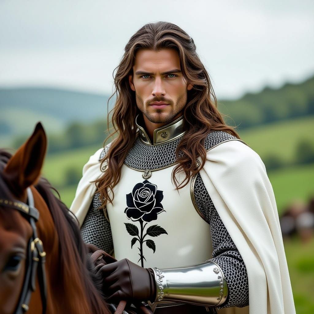 Noble Knight Rides into Medieval Sunset