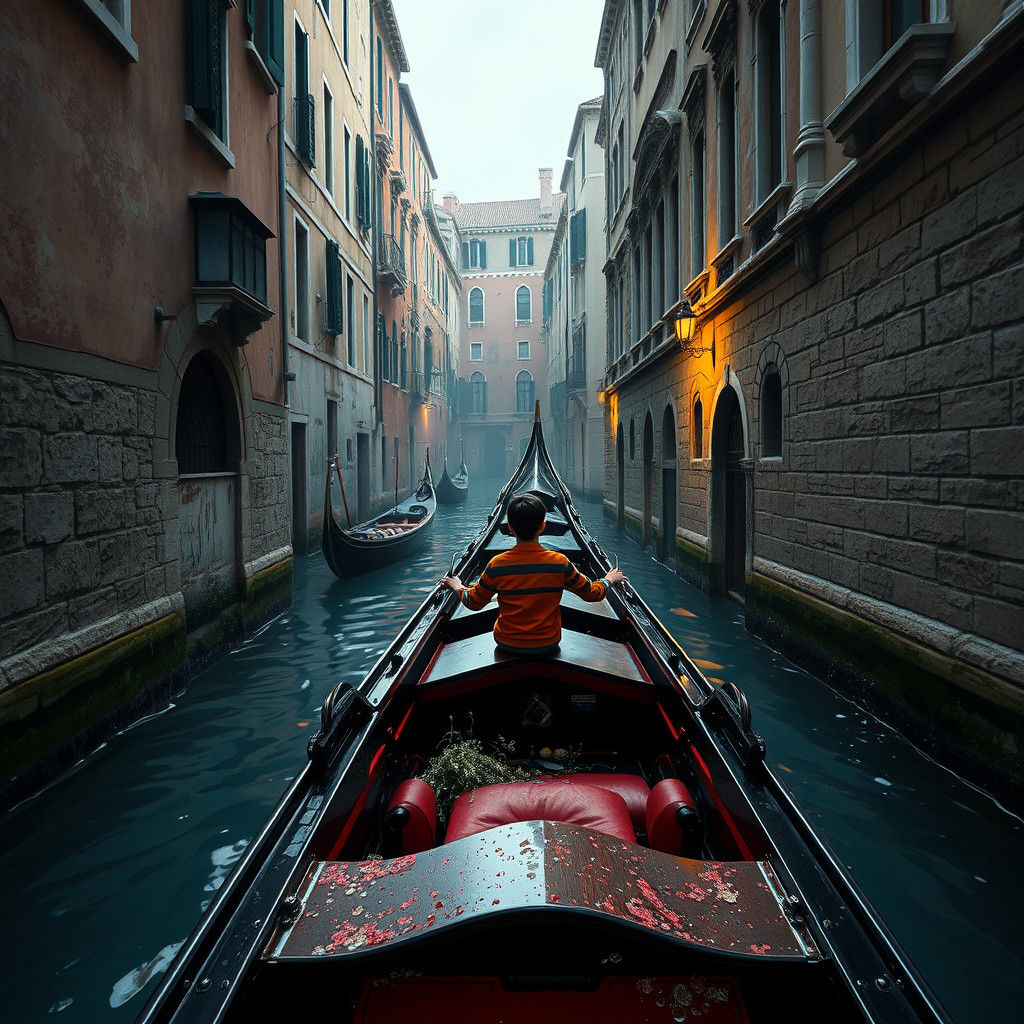 Venice Gondola Ride: Detailed Matte Painting