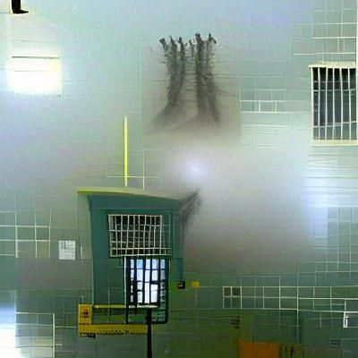 Eerie Fog Engulfs Prison