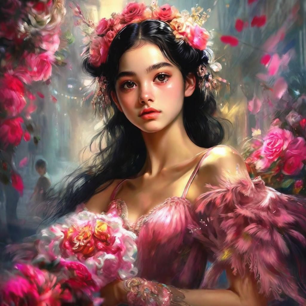 Anime Ballerina with Royal Insignia in 16K