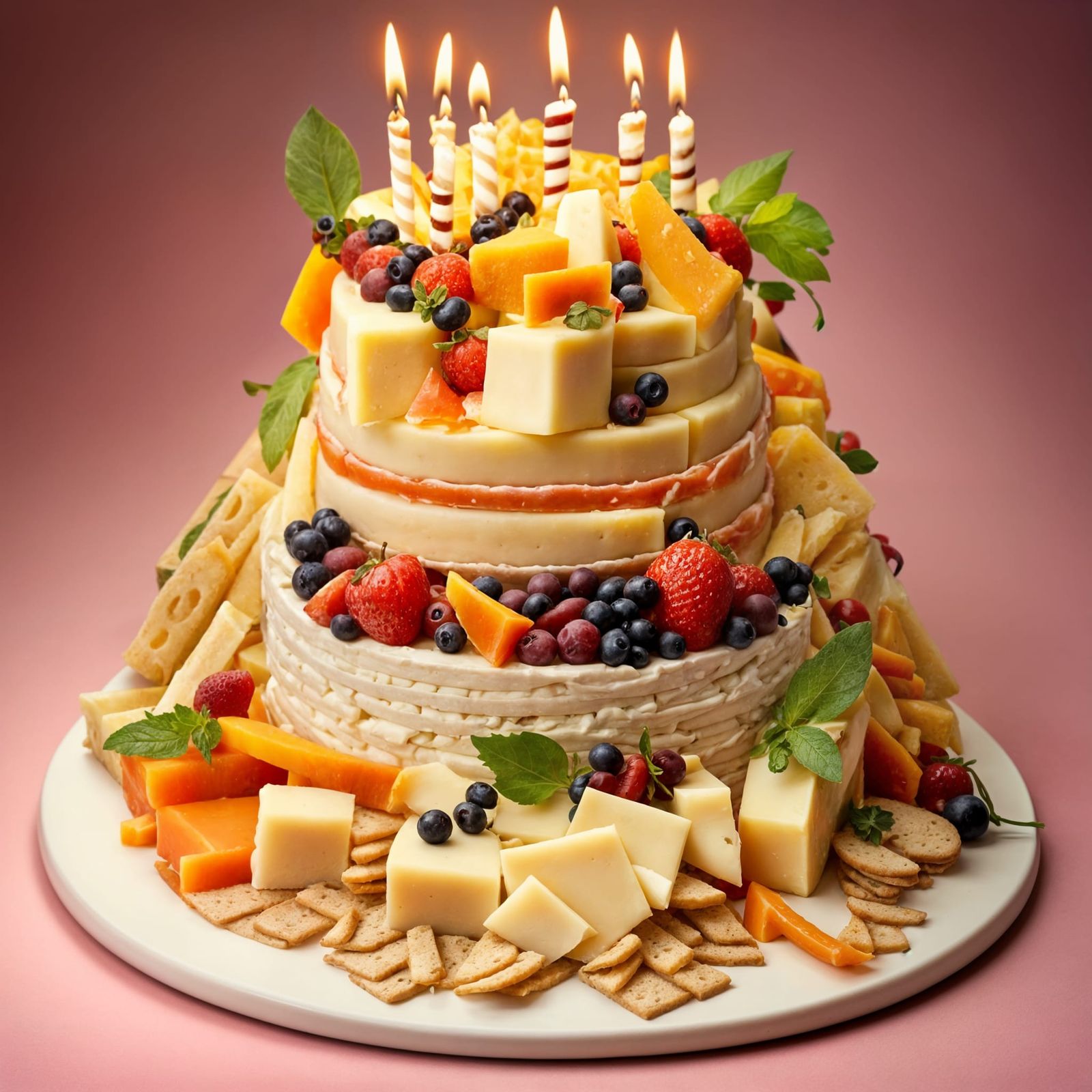 Cheese Birthday Cake: Exquisite Food Art