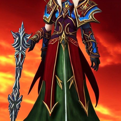 Elegant Blood Elf Fantasy Portrait