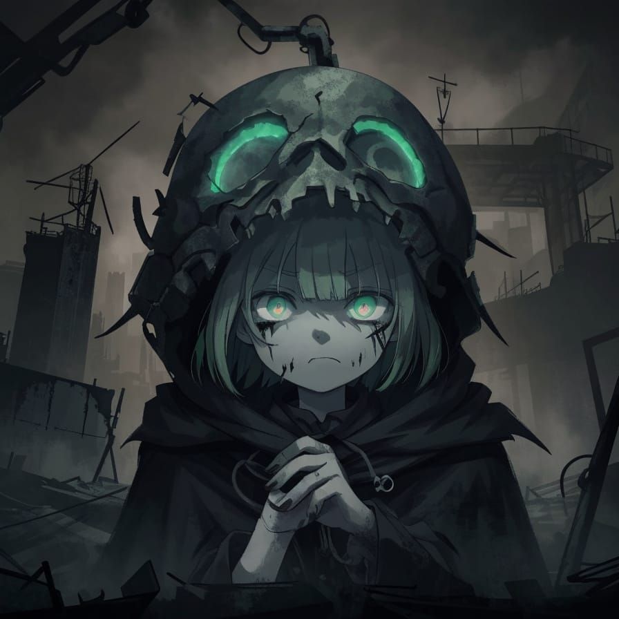 A Haunting Figure in a Desolate Wasteland