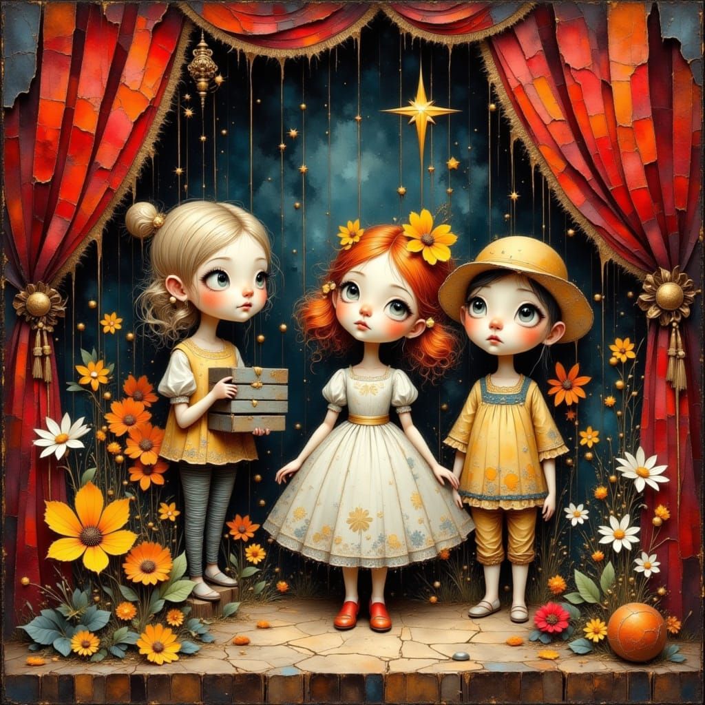 Children's Puppet Theater in Surreal Oriental Style