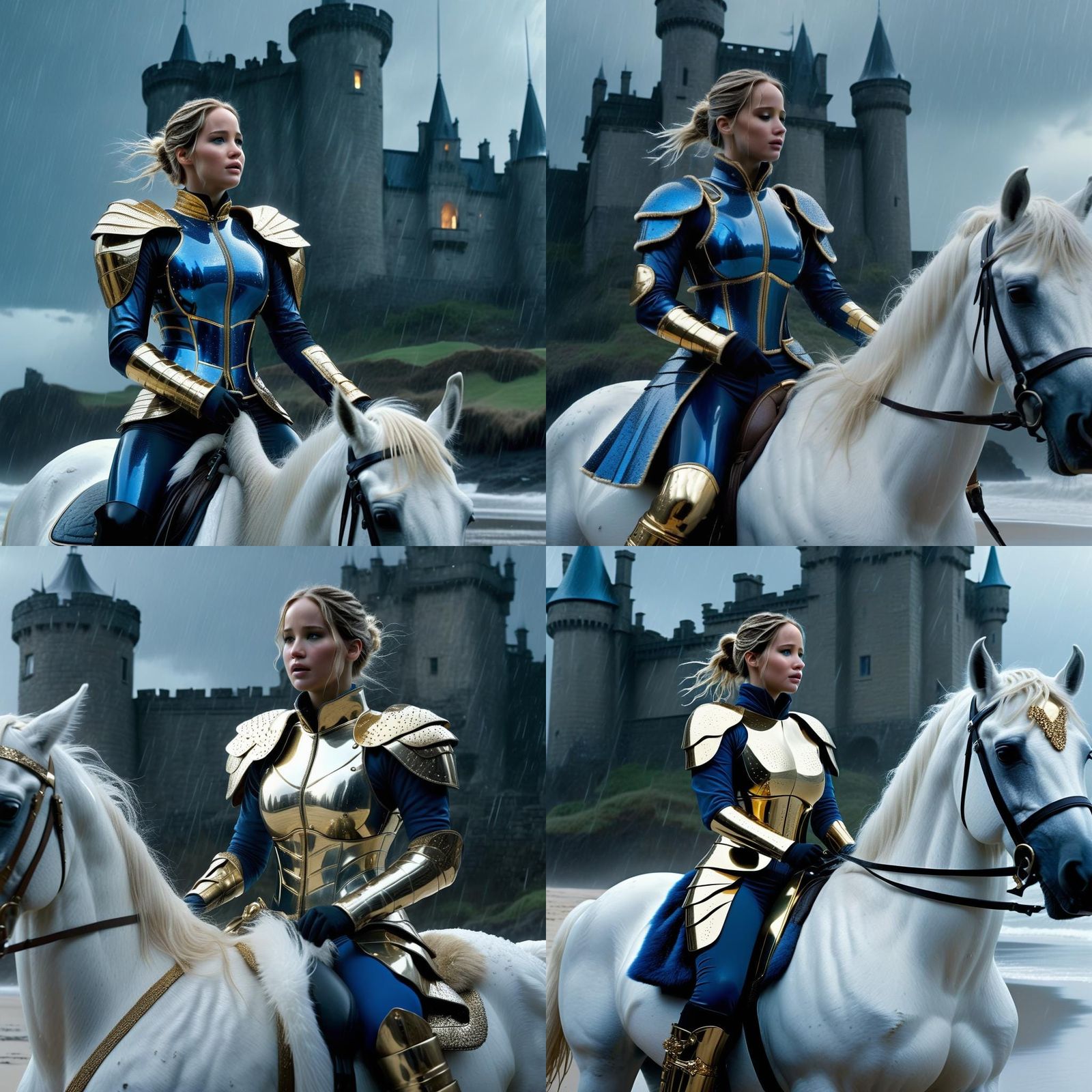 Jennifer Lawrence as Valkyrie on White Stallion