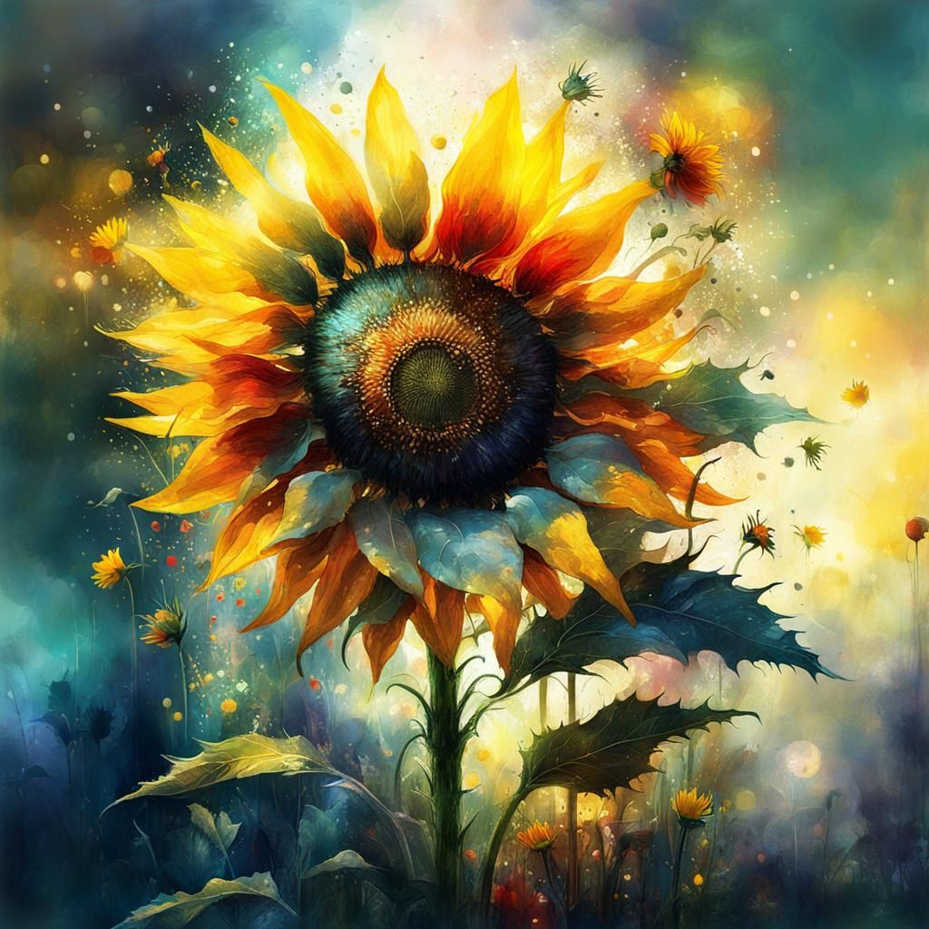 Romantic sunflowers