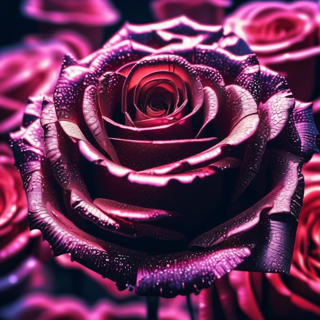 Microchip Rose in Cinematic Style