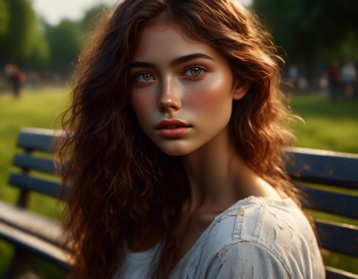 Beautiful German Woman Portrait in Photorealistic Style