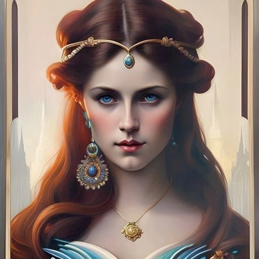 Rebekah Mikaelson Portrait in Art Nouveau Style