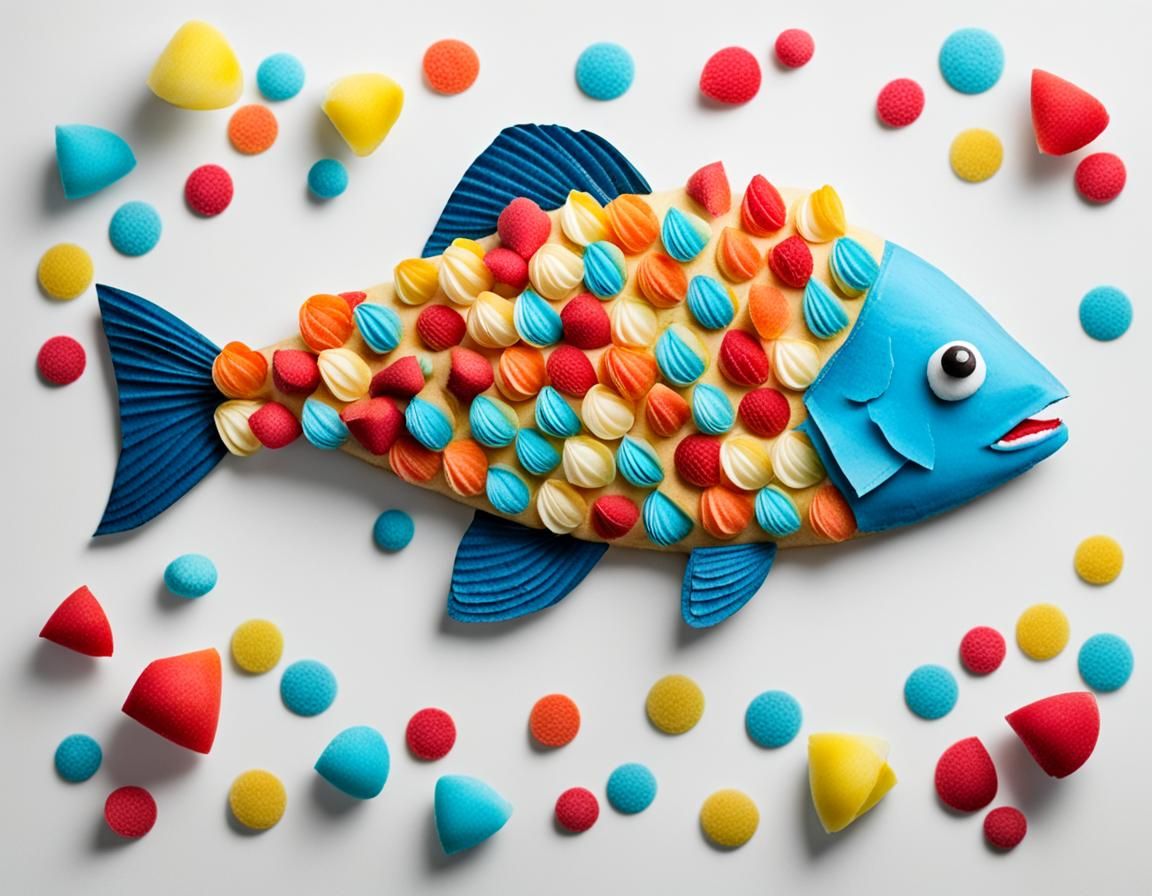 Ice Cream Cone Fish: An AI Art Creation