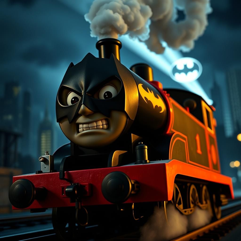 Thomas the Tank Engine as Batman in Stop Motion