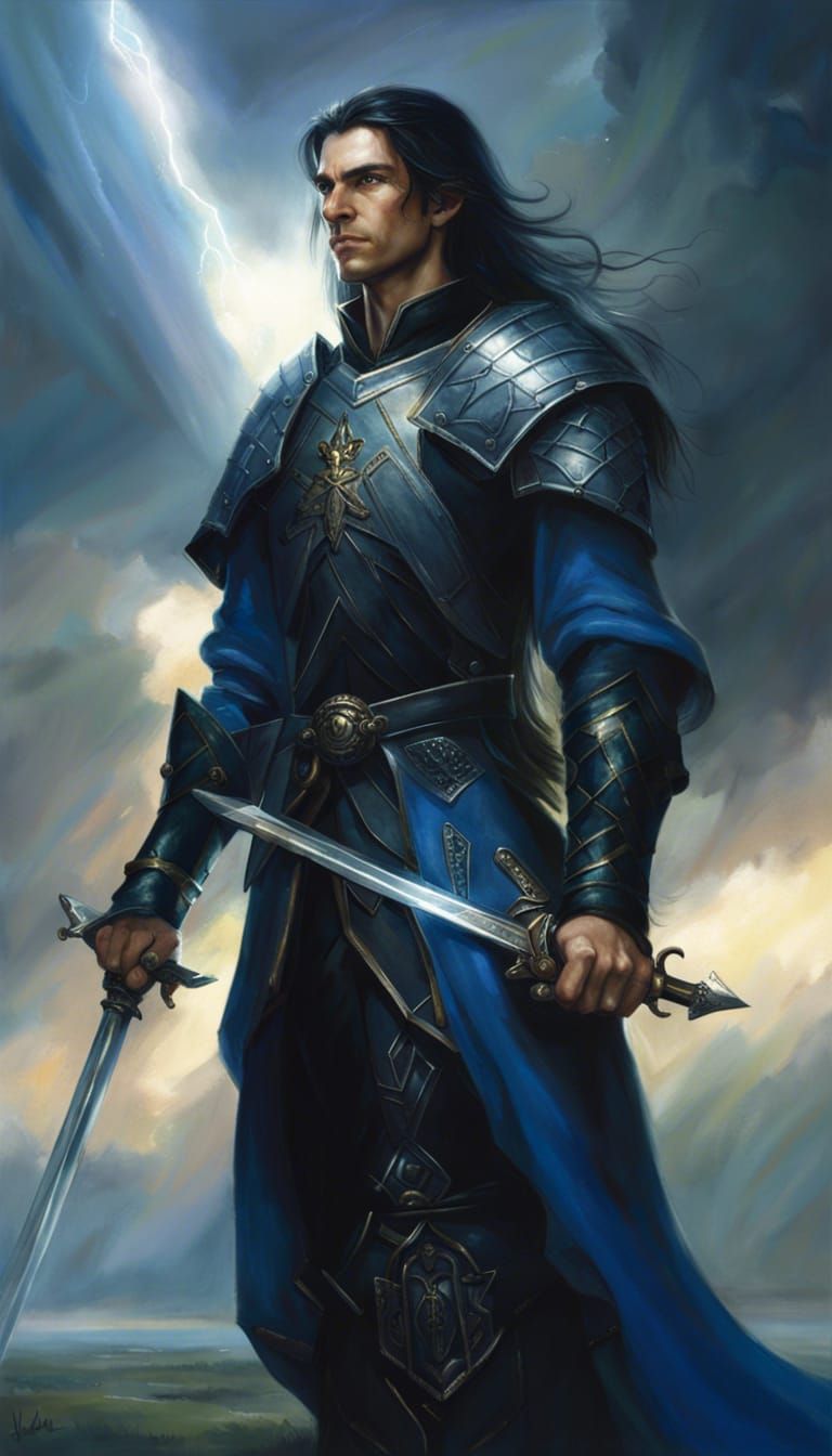 Renaissance Elf Warrior in God Rays