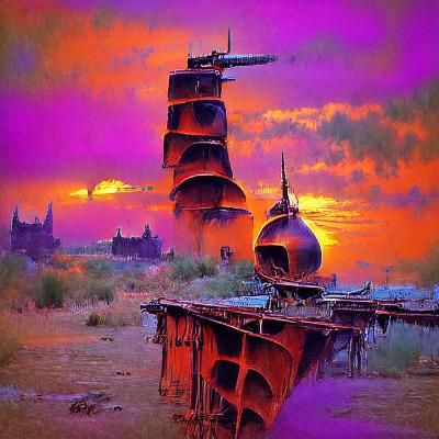 Abandoned Soviet Architecture at Sunset