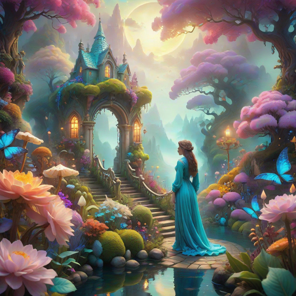 Whimsical Garden of Dreams in Soft Focus