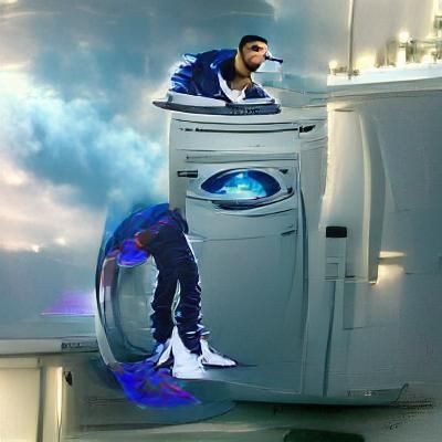 Drake in a Washing Machine: Cartoon Mishap