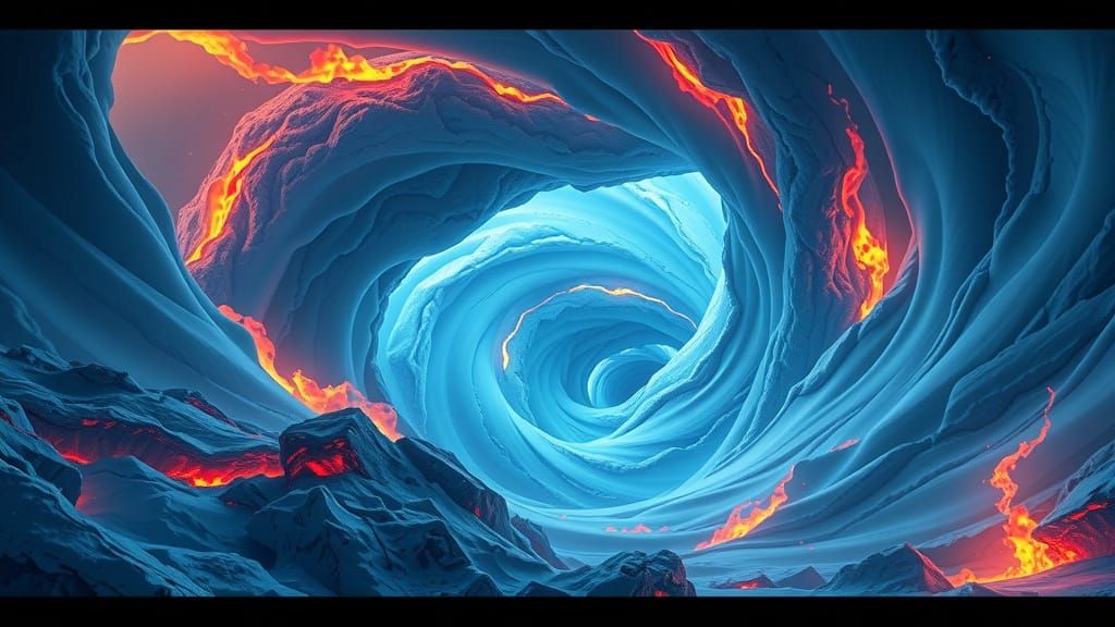 Frozen Inferno: Anime-Inspired Hellscape in Ice