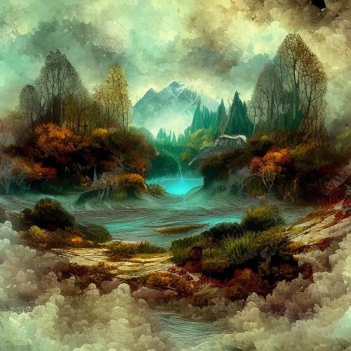 Romantic Fantasy Art: Kiss in the Sap Pool