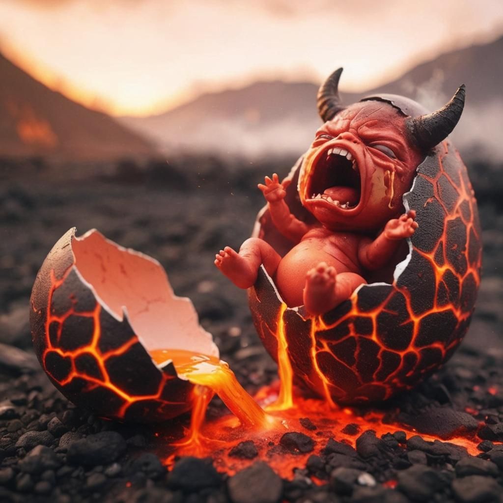 Crying Demon King Baby Emerges From Egg