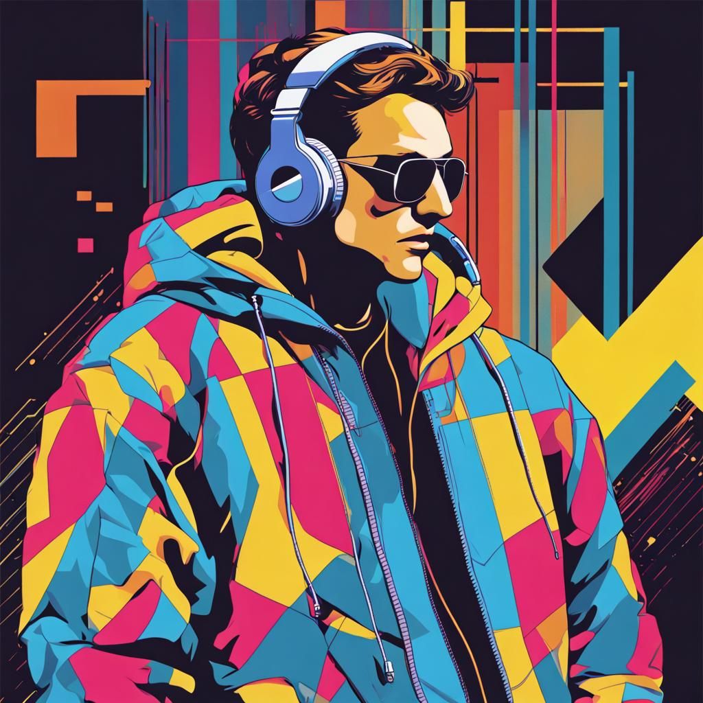Man in 90s Tracksuit: Pop Art Screen Print