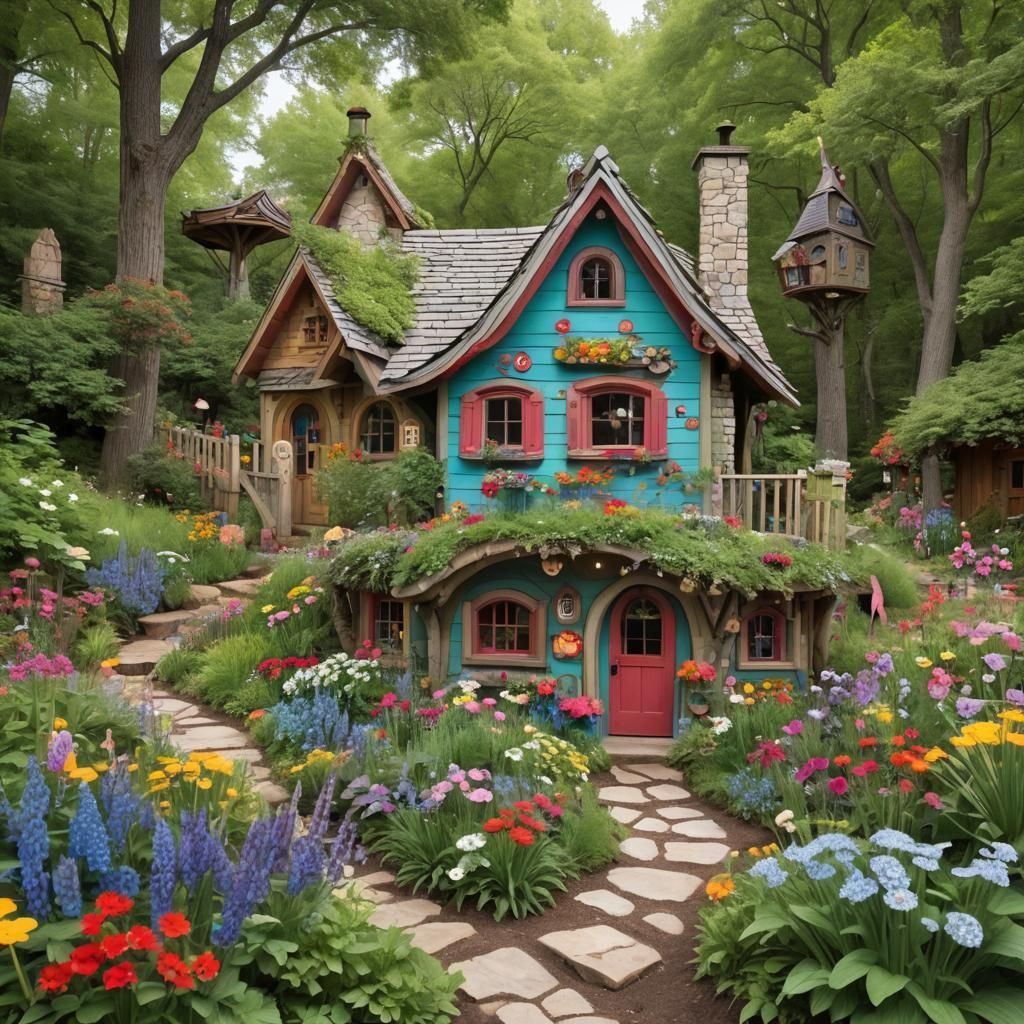Whimsical Cottage on Rabbit Hole Trail: A Colorful Retreat