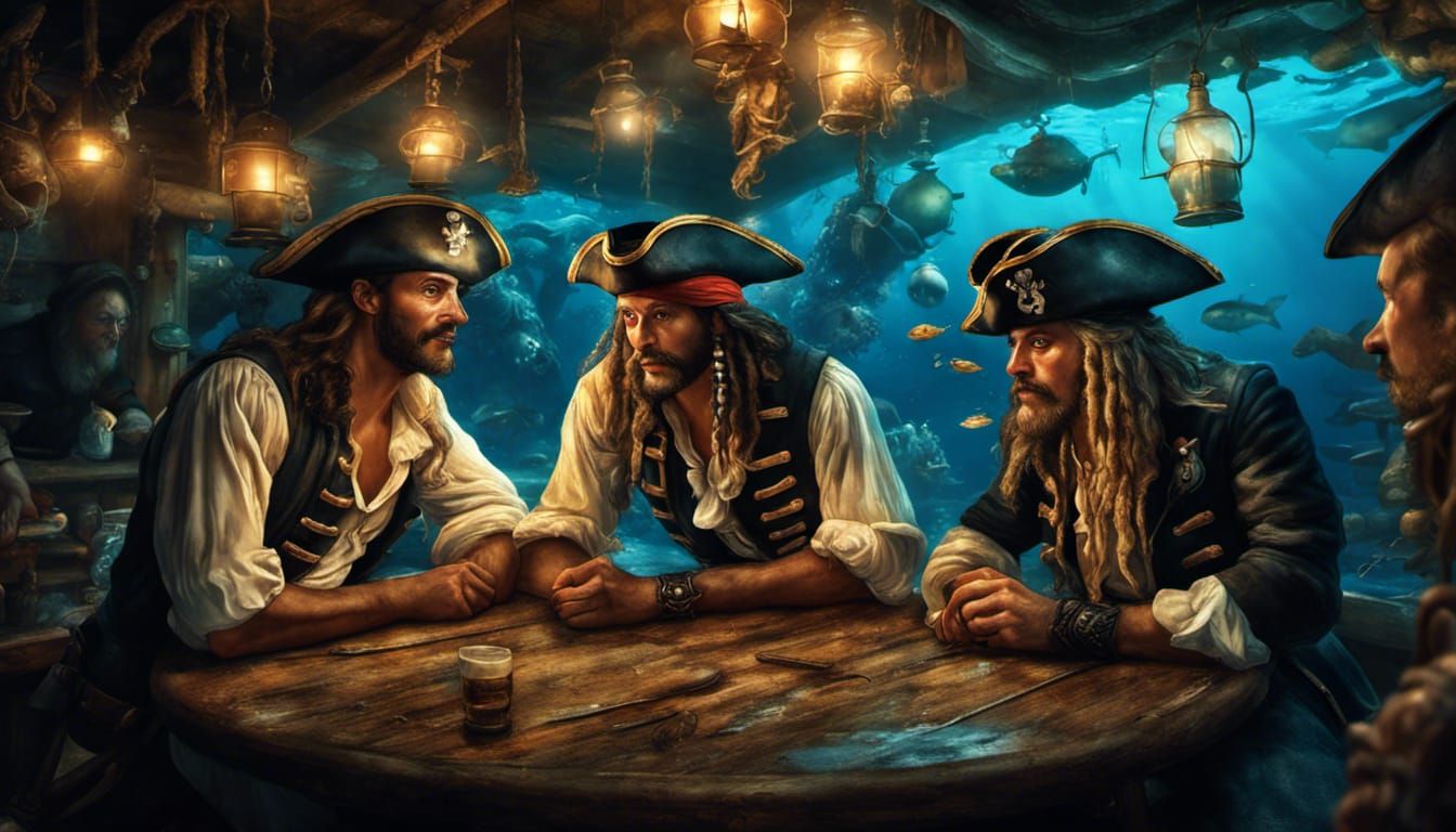 Triplets captains underwater