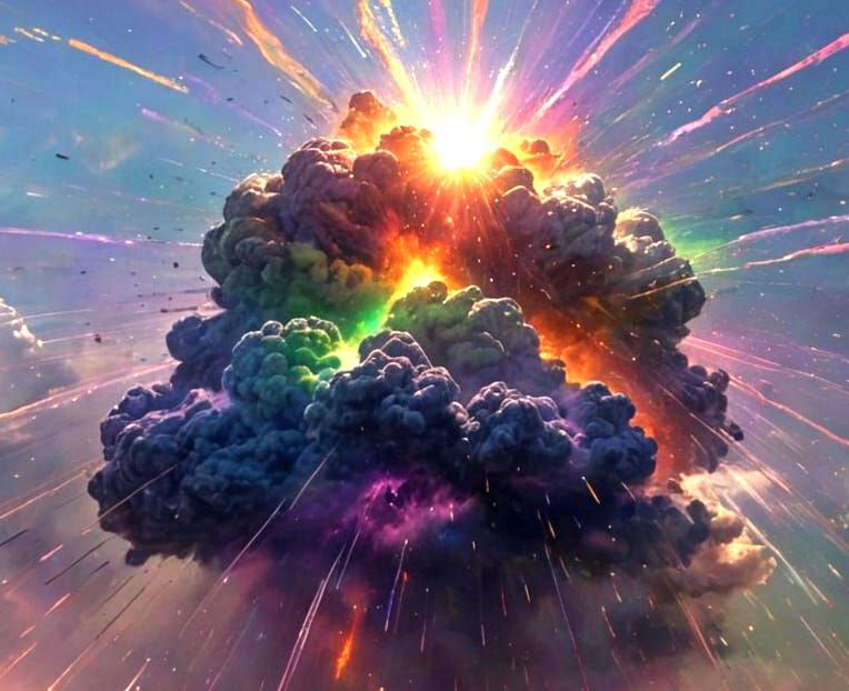 Rainbow Explosion with Dynamic Lighting