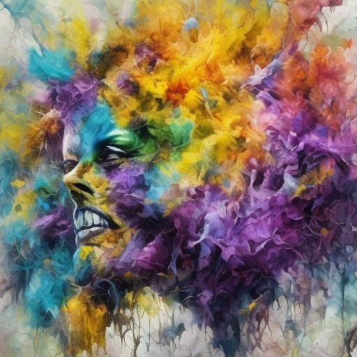 Yellow Dragon in Dark Fantasy Style