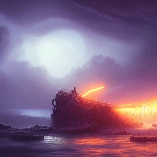 Bioluminescent Terror: Epic Digital Matte Painting
