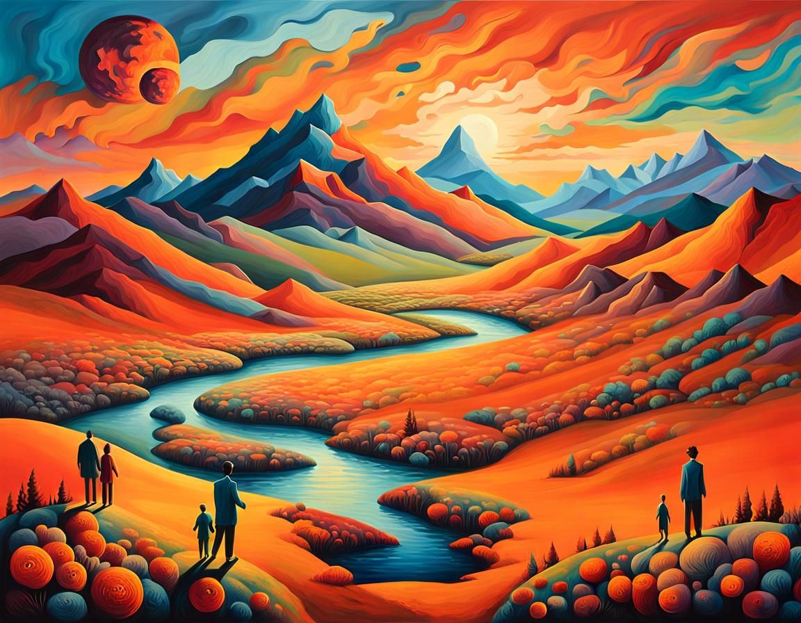 Surreal Emotional Landscape in Fauvist Expressionism