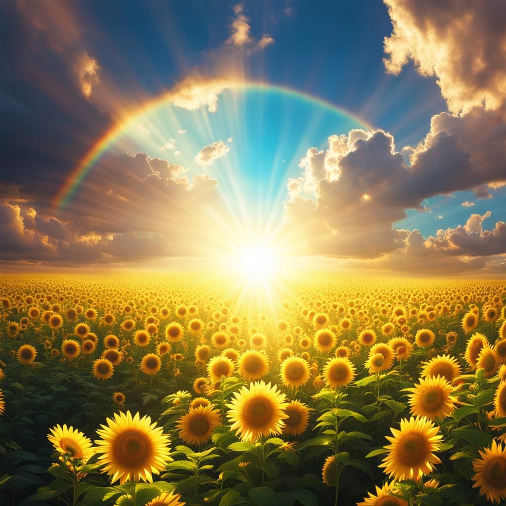 Solarpunk Scene: Divine Light and Sunshine