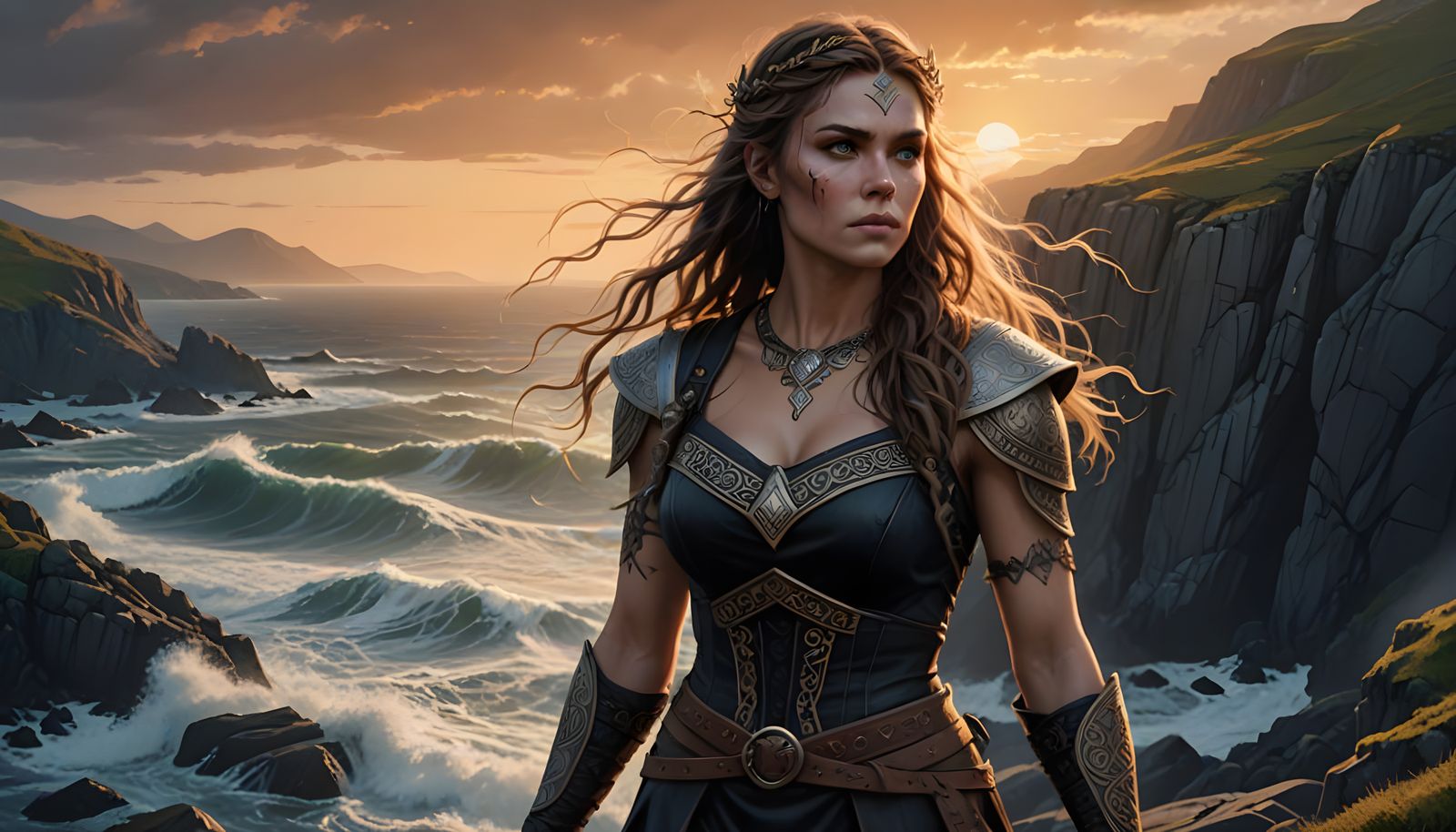 Viking Warrior Goddess of the Twilight Wilderness
