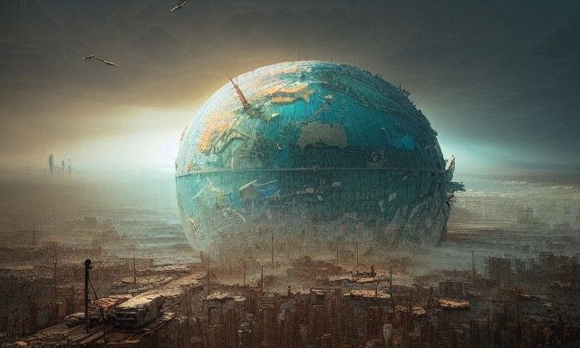 Detailed Climate Change Fantasy Art