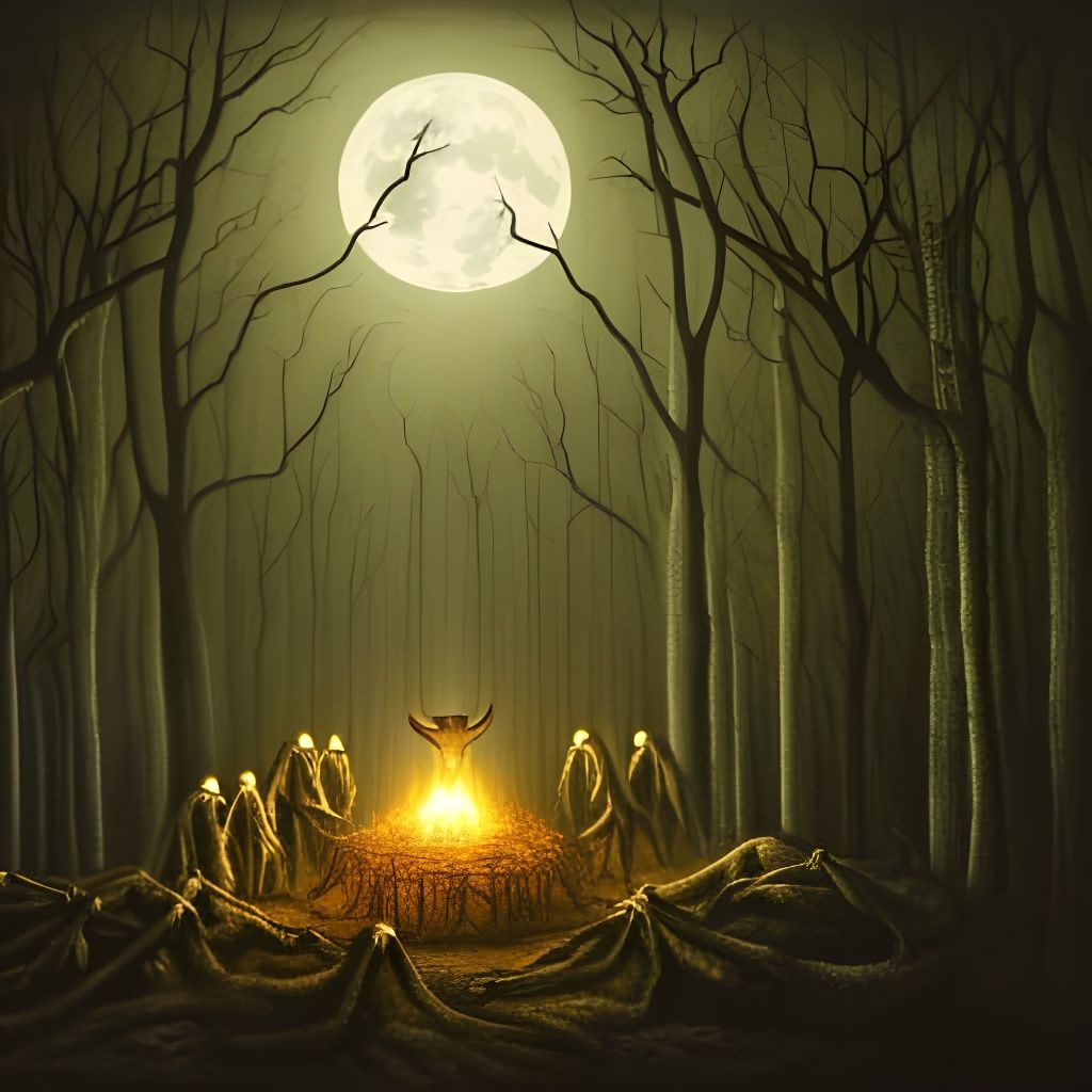 Surreal Satanic Ritual in Giger Style