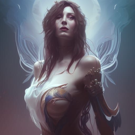 Queen of Death Portrait in Hyperdetailed Style