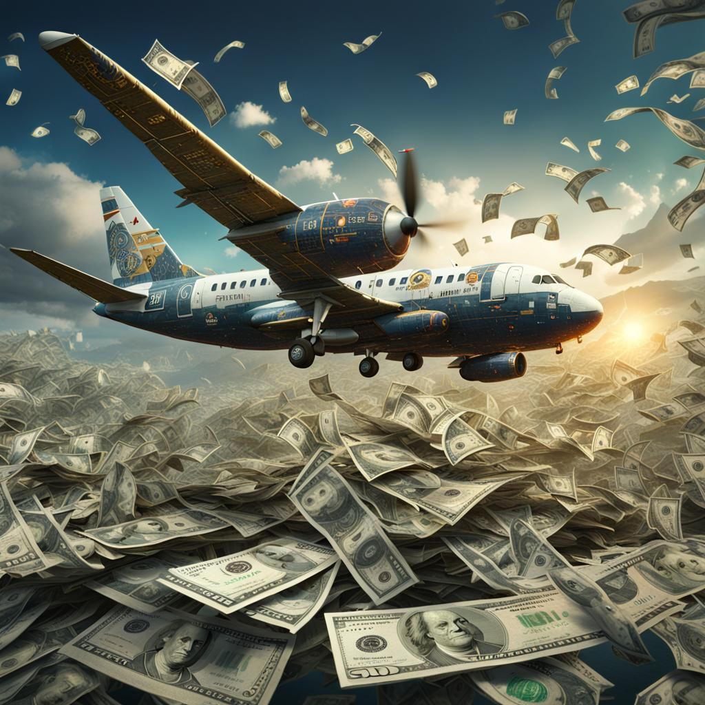 Money Plane: Detailed Fantasy Concept Art
