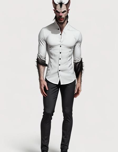 Male Vampire Bat Creature with Hairy Head