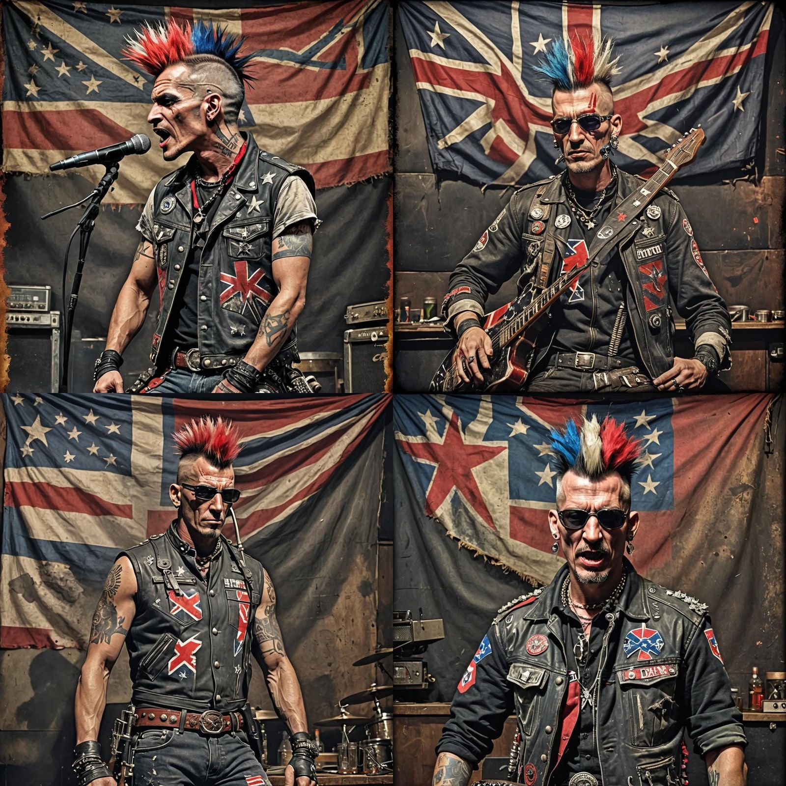 Biopunk Singer on Stage in Futuristic Bar