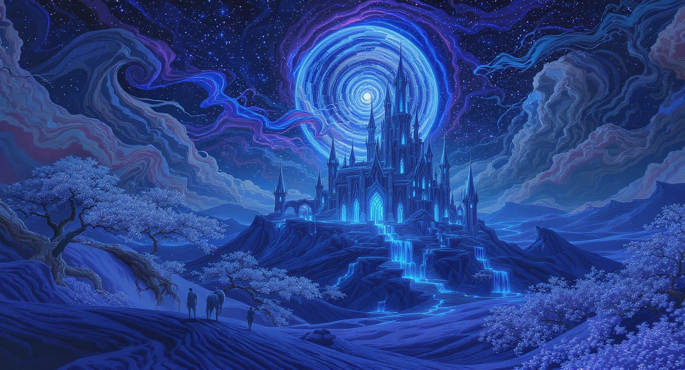 Dream's Castle: A Mystical Realm in Gothic Surrealism