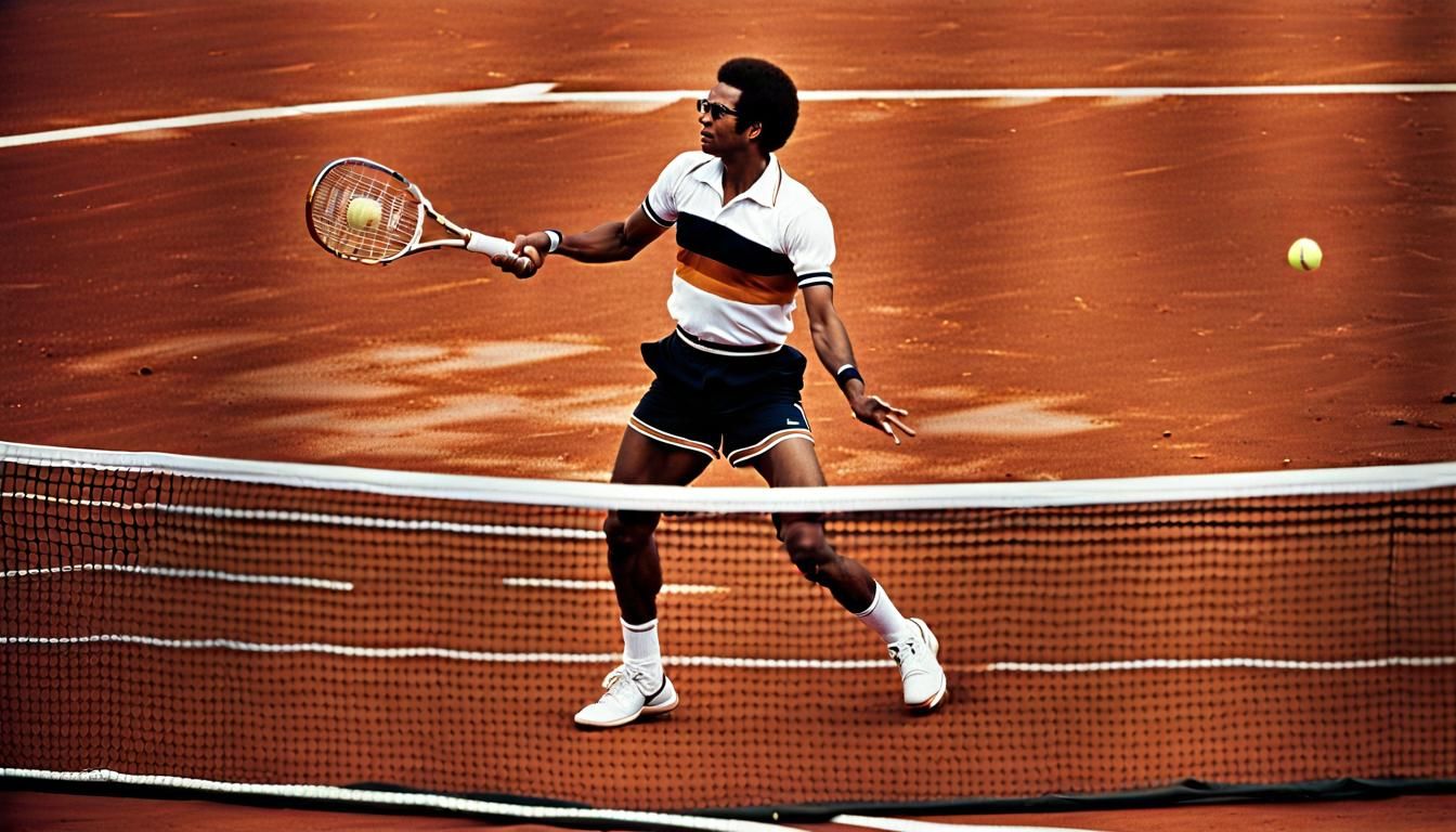 Arthur Ashe Serves at 1971 French Open