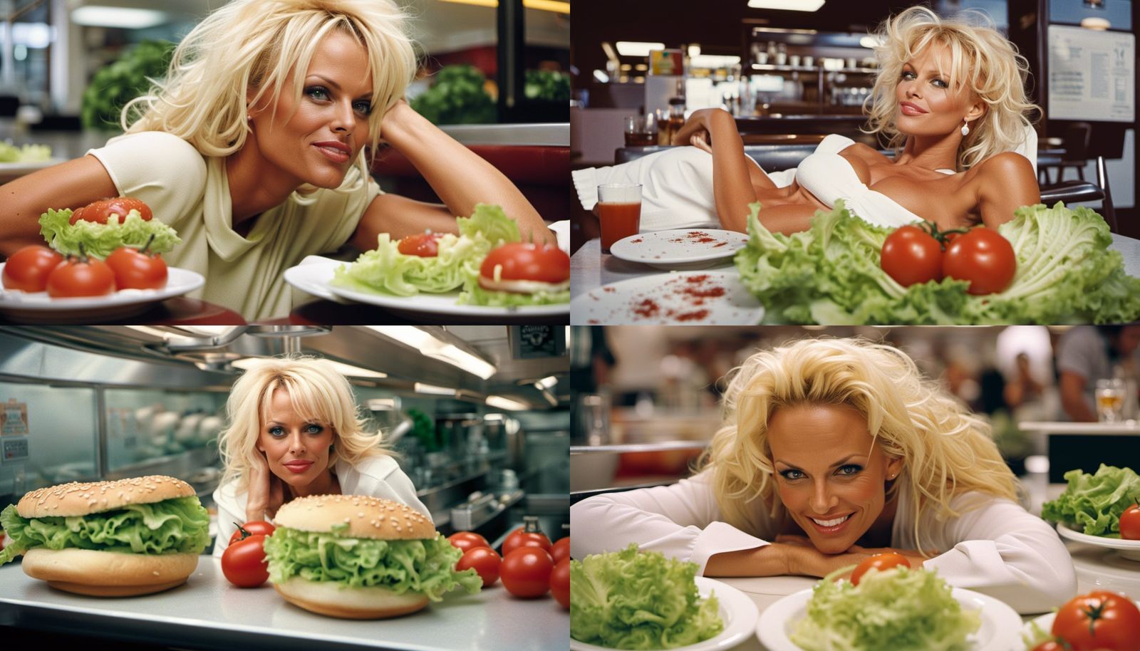 Surreal Photo of Celebrity in Sandwich Bun