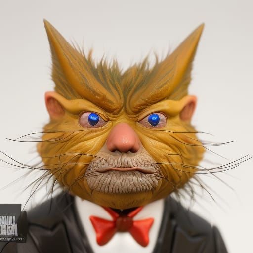 Hyperdetailed Pallas Cat Portrait in Van Gogh Style