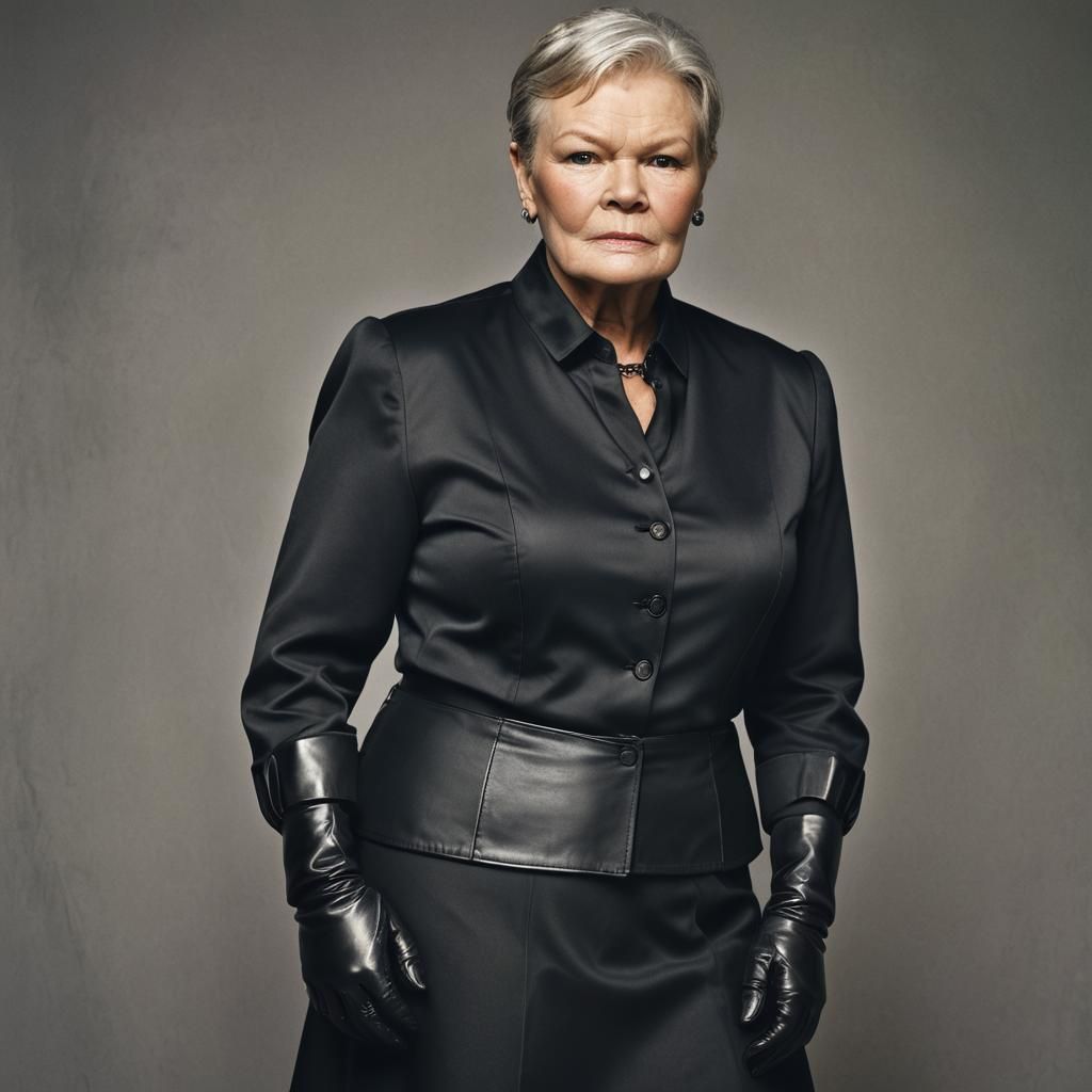 Judi Dench Portrait in High Contrast Studio Lighting