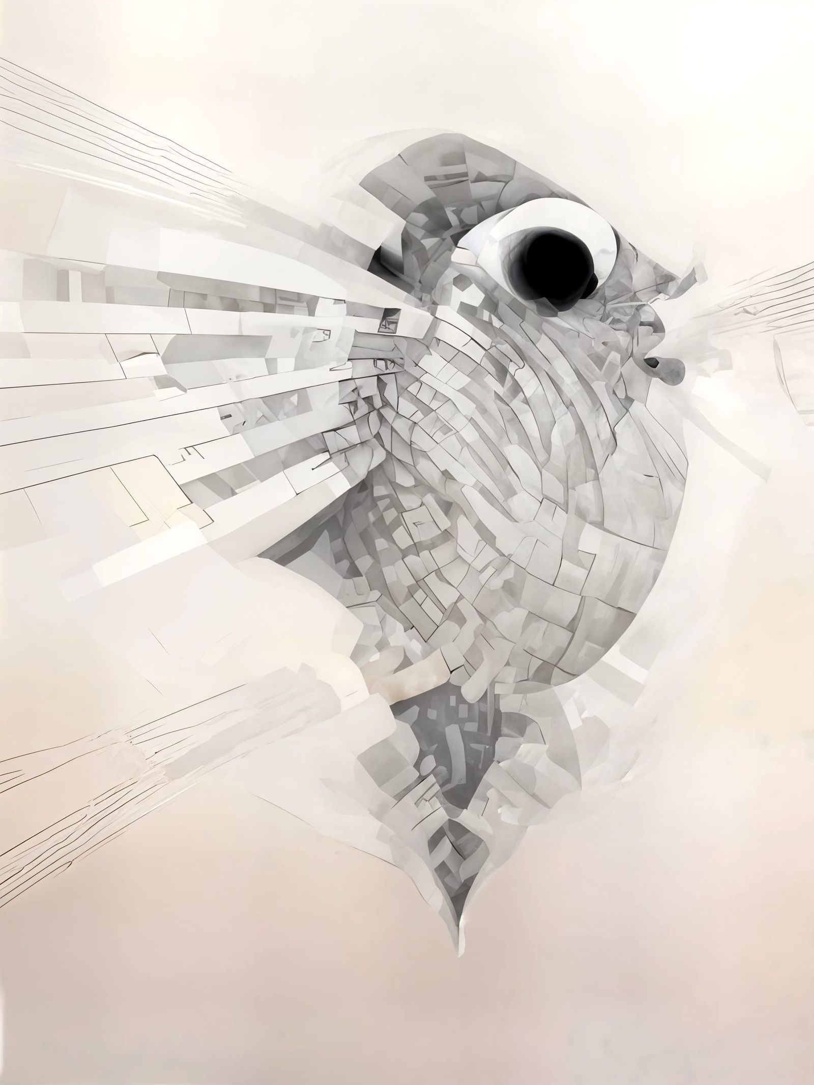 Ethereal Geometric Abstraction in Hyper-Realistic Style