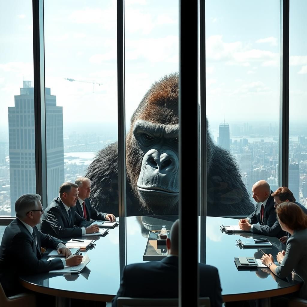 King Kong Photobombs a Corporate Meeting