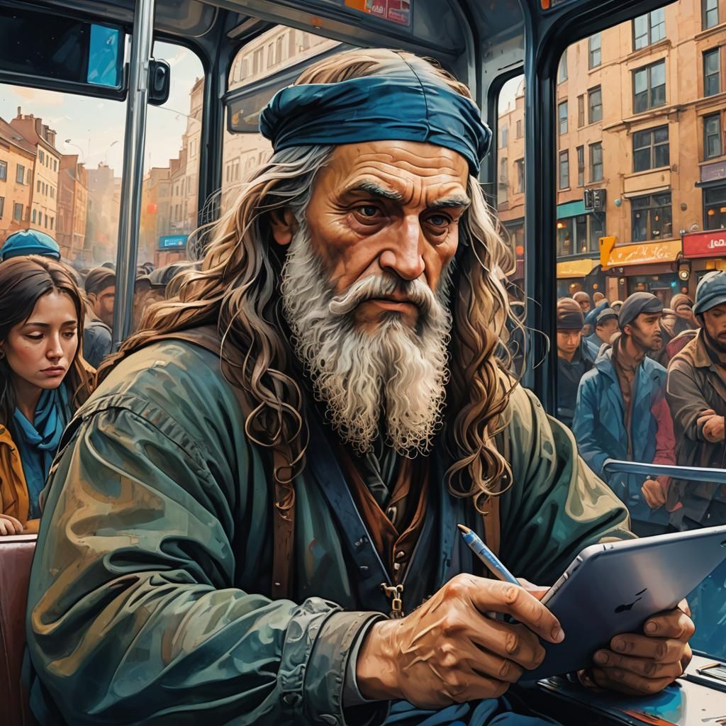 Da Vinci Creates Masterpiece on City Bus