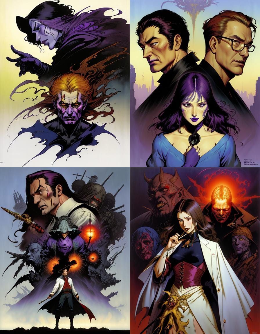 Surreal Nightmare: The Purple-Lipped Man with Knife